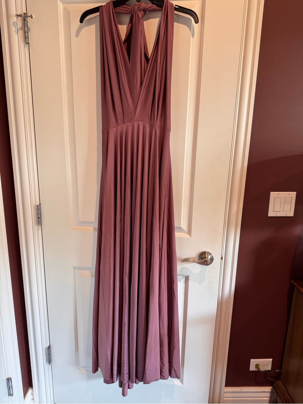Mauve “Tea Rose” Allure Bridesmaids Wrap Maxi Dress